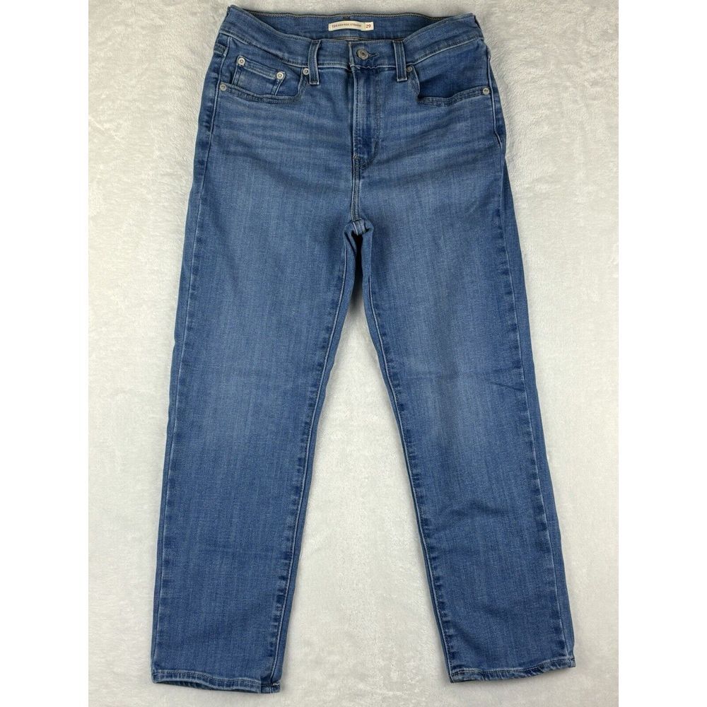 Levi's 724 Jeans Womens Blue Straight Leg High Rise‎ Jeans Size 29